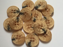 Load image into Gallery viewer, 10 20 BROWN 23mm Wide Quality Beautiful Buttons Jacket Shirt Sewing Craft 4 Holes