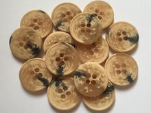 Load image into Gallery viewer, 10 20 BROWN 23mm Wide Quality Beautiful Buttons Jacket Shirt Sewing Craft 4 Holes