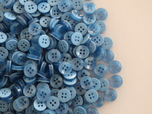Load image into Gallery viewer, 50 100 BLUE Quality Buttons Shirt Sewing Craft 12mm Wide More Colours Also Available
