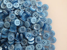Load image into Gallery viewer, 50 100 BLUE Quality Buttons Shirt Sewing Craft 12mm Wide More Colours Also Available