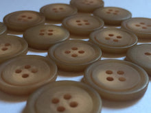 Load image into Gallery viewer, 10 20 BROWN 21mm Wide Quality Beautiful Buttons Jacket Shirt Sewing Craft 4 Holes