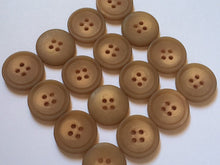 Load image into Gallery viewer, 10 20 BROWN 21mm Wide Quality Beautiful Buttons Jacket Shirt Sewing Craft 4 Holes