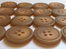Load image into Gallery viewer, 10 20 BROWN 21mm Wide Quality Beautiful Buttons Jacket Shirt Sewing Craft 4 Holes
