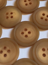 Load image into Gallery viewer, 10 20 BROWN 21mm Wide Quality Beautiful Buttons Jacket Shirt Sewing Craft 4 Holes