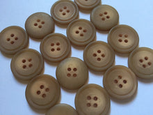 Load image into Gallery viewer, 10 20 BROWN 21mm Wide Quality Beautiful Buttons Jacket Shirt Sewing Craft 4 Holes