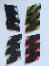 Load image into Gallery viewer, 5 STRIPES SHINE Quality Buttons 34mm x 17mm Sewing Craft Jacket Shirt Skirt Trousers Coat Different Colours Also Available