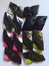 Load image into Gallery viewer, 5 STRIPES SHINE Quality Buttons 34mm x 17mm Sewing Craft Jacket Shirt Skirt Trousers Coat Different Colours Also Available