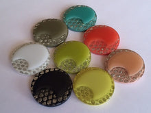 Load image into Gallery viewer, 5 10 SHINE GLITTER BLING Buttons 26mm Wide Sewing Craft Jacket Shirt Skirt Different Colours