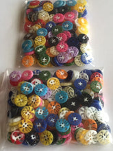 Load image into Gallery viewer, 1 MIXED BAG Quality 13mm Fan Buttons Sewing Craft Jacket Shirt Skirt Trousers Coat (Small, Medium & Large) Available
