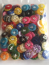Load image into Gallery viewer, 1 MIXED BAG Quality 13mm Fan Buttons Sewing Craft Jacket Shirt Skirt Trousers Coat (Small, Medium & Large) Available