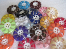 Load image into Gallery viewer, 1 MIXED BAG Quality 13mm Fan Buttons Sewing Craft Jacket Shirt Skirt Trousers Coat (Small, Medium & Large) Available