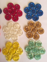 Load image into Gallery viewer, 10 20 Round Buttons 18mm for Sewing Craft Jacket Shirt Skirt Trousers Coat Many Colours 4 holes