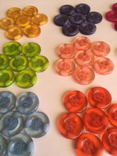 Load image into Gallery viewer, 10 20 Round Buttons 18mm for Sewing Craft Jacket Shirt Skirt Trousers Coat Many Colours 4 holes