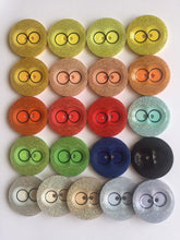 Load image into Gallery viewer, 1pc Quality Owl Eyes Glitter Buttons 39mm Wide Sewing Craft Jacket Shirt Skirt Trousers Coat Many Colours