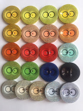 Load image into Gallery viewer, 1pc Quality Owl Eyes Glitter Buttons 39mm Wide Sewing Craft Jacket Shirt Skirt Trousers Coat Many Colours