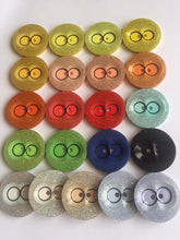 Load image into Gallery viewer, 1pc Quality Owl Eyes Glitter Buttons 39mm Wide Sewing Craft Jacket Shirt Skirt Trousers Coat Many Colours