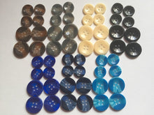 Load image into Gallery viewer, 10 20 Lovely Different Colours 15mm 20mm Wide Shirt Coat Blazer 4 Holes Quality Buttons Dresses Tops Babies Sewing Craft