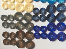 Load image into Gallery viewer, 10 20 Lovely Different Colours 15mm 20mm Wide Shirt Coat Blazer 4 Holes Quality Buttons Dresses Tops Babies Sewing Craft