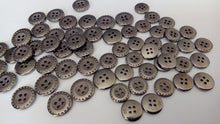 Load image into Gallery viewer, 10 20 50 Dark Silver Net 4 Holes Quality Buttons 13mm 15mm Wide Dresses Tops Coats Babies Blazers Shirt Sewing Craft