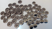 Load image into Gallery viewer, 10 20 50 Dark Silver Net 4 Holes Quality Buttons 13mm 15mm Wide Dresses Tops Coats Babies Blazers Shirt Sewing Craft