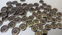 Load image into Gallery viewer, 10 20 50 Dark Silver Net 4 Holes Quality Buttons 13mm 15mm Wide Dresses Tops Coats Babies Blazers Shirt Sewing Craft
