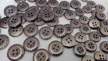 Load image into Gallery viewer, 10 20 50 Dark Silver Net 4 Holes Quality Buttons 13mm 15mm Wide Dresses Tops Coats Babies Blazers Shirt Sewing Craft