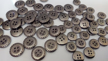 Load image into Gallery viewer, 10 20 50 Dark Silver Net 4 Holes Quality Buttons 13mm 15mm Wide Dresses Tops Coats Babies Blazers Shirt Sewing Craft
