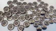Load image into Gallery viewer, 10 20 50 Dark Silver Net 4 Holes Quality Buttons 13mm 15mm Wide Dresses Tops Coats Babies Blazers Shirt Sewing Craft
