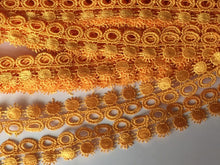 Load image into Gallery viewer, 1m Quality ORANGE Lace Trims 22mm Wide Scrapbooking Cardmaking Wedding Home Decor Sewing Craft Projects