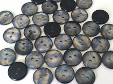 Load image into Gallery viewer, 20 BABY PINK Owl Eyes BLACK Pearl Like 13mm 15mm Wide Quality Beautiful Buttons Jacket Shirt Sewing Craft