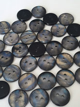 Load image into Gallery viewer, 20 BABY PINK Owl Eyes BLACK Pearl Like 13mm 15mm Wide Quality Beautiful Buttons Jacket Shirt Sewing Craft