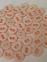 Load image into Gallery viewer, 20 BABY PINK Owl Eyes BLACK Pearl Like 13mm 15mm Wide Quality Beautiful Buttons Jacket Shirt Sewing Craft