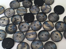 Load image into Gallery viewer, 20 BABY PINK Owl Eyes BLACK Pearl Like 13mm 15mm Wide Quality Beautiful Buttons Jacket Shirt Sewing Craft