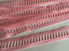 Load image into Gallery viewer, 1 yard PINK Ladder Trims 25mm Wide Trimmings Dresses Tops Trousers Skirts Scrapbooking Cardmaking Wedding Sewing Craft Projects