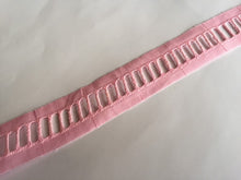 Load image into Gallery viewer, 1 yard PINK Ladder Trims 25mm Wide Trimmings Dresses Tops Trousers Skirts Scrapbooking Cardmaking Wedding Sewing Craft Projects