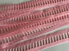 Load image into Gallery viewer, 1 yard PINK Ladder Trims 25mm Wide Trimmings Dresses Tops Trousers Skirts Scrapbooking Cardmaking Wedding Sewing Craft Projects