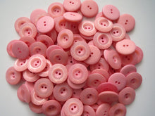 Load image into Gallery viewer, 10 PINK FLOWER Buttons 23mm Wide Sewing Craft Cards Coat Shirt Jacket