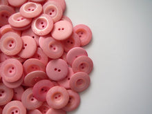 Load image into Gallery viewer, 10 PINK FLOWER Buttons 23mm Wide Sewing Craft Cards Coat Shirt Jacket