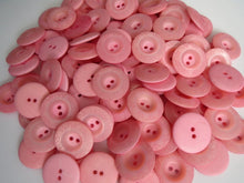 Load image into Gallery viewer, 10 PINK FLOWER Buttons 23mm Wide Sewing Craft Cards Coat Shirt Jacket