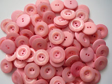 Load image into Gallery viewer, 10 PINK FLOWER Buttons 23mm Wide Sewing Craft Cards Coat Shirt Jacket