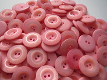 Load image into Gallery viewer, 10 PINK FLOWER Buttons 23mm Wide Sewing Craft Cards Coat Shirt Jacket