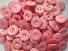 Load image into Gallery viewer, 10 PINK FLOWER Buttons 23mm Wide Sewing Craft Cards Coat Shirt Jacket