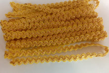 Load image into Gallery viewer, 1 yard YELLOW GOLD Glitter Shine Quality Ric Rac Trim 10mm Wide Many Colours Zig Zag Braid Ricrac Trimming Rick Rack