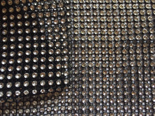 Load image into Gallery viewer, 24 Rows Silver Rhinestone Trims On Black 125mm Wide 1 yard Sewing Craft