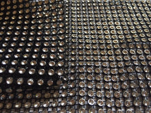 Load image into Gallery viewer, 24 Rows Silver Rhinestone Trims On Black 125mm Wide 1 yard Sewing Craft