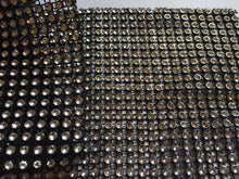 Load image into Gallery viewer, 24 Rows Silver Rhinestone Trims On Black 125mm Wide 1 yard Sewing Craft