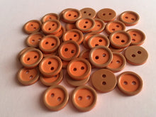 Load image into Gallery viewer, 20 40 RED ORANGE Quality Buttons 11mm Wide Tops Shirt Blouses Jumper Cardigan Babies Knit Crochet Doll House Sewing Craft
