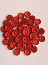 Load image into Gallery viewer, 20 40 RED ORANGE Quality Buttons 11mm Wide Tops Shirt Blouses Jumper Cardigan Babies Knit Crochet Doll House Sewing Craft