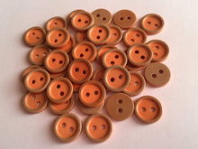 Load image into Gallery viewer, 20 40 RED ORANGE Quality Buttons 11mm Wide Tops Shirt Blouses Jumper Cardigan Babies Knit Crochet Doll House Sewing Craft