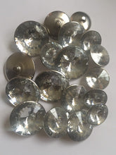 Load image into Gallery viewer, 5 Silver Shank Diamante 21mm 26mm 31mm Wide Quality Buttons Shine Dresses Tops Coats Babies Blazers Shirt Sewing Craft